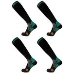 Compression Socks (2 Pair) for Men and Women 20-30 mmHg Compression Stockings Circulation for Cycling Running Support Socks