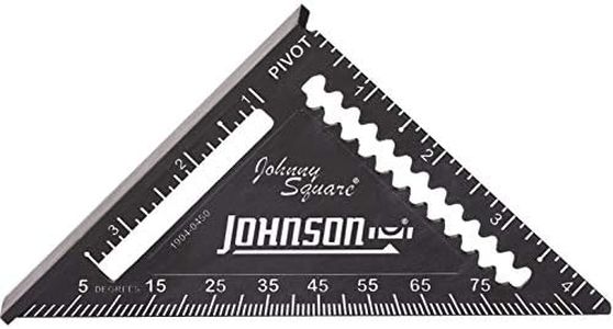 Johnson Level & Tool 1904-0450 Johnny Square Professional Easy-Read Finish Square, 4.5", Black, 1 Square