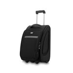 HARISSONS Sleek 38L Overnighter Trolley Bag with Wheel for Travel | Small Cabin Luggage Suitcase for Men & Women (Black)