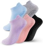 kepiibi 5 Pairs Pilates Socks with Grips for Women
