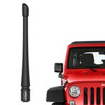 Rydonair Antenna Compatible with 2007-2024 Jeep Wrangler JK JKU JL JLU Rubicon Sahara Gladiator, 7 inches Flexible Rubber Antenna Designed for Optimized FM/AM Reception
