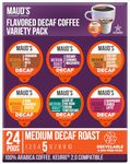 Maud's Decaf Flavored Coffee Pods Variety Pack, 24 ct | 6 Assorted Flavors | 100% Arabica Roasted Coffee | Solar Energy Produced Recyclable Pods Compatible with Keurig K Cups Maker