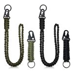 RoxNvm Paracord Keychains, 4 Pieces Set of Survival Kit, Multifunctional Outdoor Lanyard with Carabiner, Compact Portable Design for Hiking, Camping, Backpacking