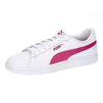 PUMA Smash 3.0 L JR Sneaker, White-PINKTASTIC, 4 UK