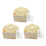 3Pcs Tofu Press with Lids + 3Pcs Cheese Cloth Paneer Cheese Press Tofu Press Soy Cheese Press Mold