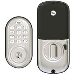 Yale Assure Lock Push Button Keypad with Z-Wave, Satin Nickel-Works with Your Smart Home, Including SmartThings and Wink (YRD216ZW2619)