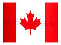 decalbazaar Vinyl Canada Flag Glossy Wall Glass Car Sticker, 8 x 6 Inches, Red