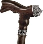 Unique Custom Wooden Walking Cane for Men - Lion - Carved Wood Canes Unusual Walking Stick