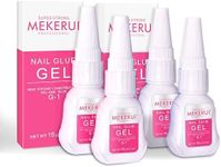 Mekerui Super Strong Nail Glue Gel for Press on Nails,Drip and Clog Proof,7S Quickly Dry Without UV Light,Long-Lasting 30+Days,Waterproof Beauty Secret Professional Salon Quality