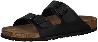 Birkenstock Men's Arizona Birko Flor Clogs, Black, 8 UK