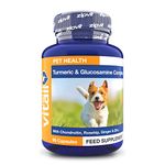 Turmeric and Glucosamine Complex for Pets. Turmeric for Dogs and Cats with Glucosamine, Vitamin C, Rosehip, Ginger and Zinc. 90 Capsules