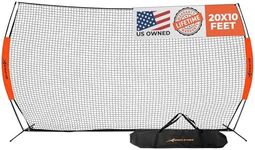 Lacrosse Backstop 20 x 10 Feet Lacrosse Net, Baseball Softball Practice, Perfect Training Net, Soccer Net, Basketball Net, Baseball Net, Pitching Net, Softball Net W/Bag