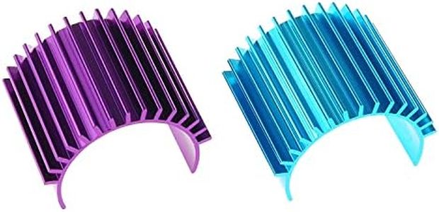 DGZZI 380 Motor Heat Sink 2PCS Aluminium Alloy Heatsink Cooling Fins for RC 370 380 385 390 395 Size Brushed Brushless Motor Purple and Blue