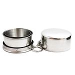 KanakMall Stainless Steel Collapsible Travel Mug, 250 ML