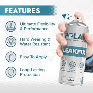 Polar Leak Fix Spray, Clear 400ml – Instant Waterproof Sealant for Roofs, Pipes & Gutters