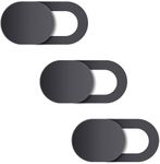 Mizi Metal Webcam Privacy Cover Slide [3 Pack], Camera Blocker Sticker, Protect Your Privacy and Security for Computer, Laptop, Tablets & Phones - Black