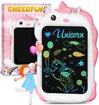 Unicorn Gifts for Girls Kids Toys - Girls Toddlers Toys Age 2 3 4 5 + Year Old Kids Advent Calendar LCD Doodle Writing Board Tablet Drawing Pad Birthday Christmas Gifts for Kids Girls Travel Toys