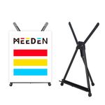 MEEDEN Tabletop Easels, Metal Easel Stand for Painting & Display, Aluminum Desktop Art Painting Easel, Foldable Portable Paint Easel Tripod Stand for Canvas, Paintings, Photos, Books, Signs