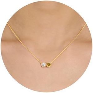Sistble Christmas Gifts for Women April Birthstone Necklace Birthday Gifts for Teen November Topaz Necklaces Dainty Birth Stone Crystal Sister Birthday Gift Ideas Valentines Women Jewelry