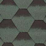 Felt Shingles Forest Green Hexagona