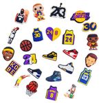 Basketball Sports Shoe Charm for Clogs Bubble Slides Sandals, Cute Pins for Boys Girls Teens Women Men Adults, Sports Style Shoe Charms Accessories DIY Gifts