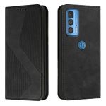 Mo-Somnus Compatible with Motorola Moto Edge 20 Pro Case, Shockproof Wallet Case PU Leather with Card Holder Folding Stand Magnetic Protect Flip Cover for Motorola Moto Edge 20 Pro Phone Cases (Black)