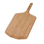 Chef Pomodoro Bamboo Pizza Peel, Lightweight Wooden Pizza Paddle and Serving Board for Baking Homemade Pizza and Bread, Pizza Spatula Gourmet Luxury Outdoor Pizza Oven Accessories (12-Inch)