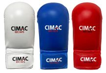 Cimac Competition Karate Mitts With Thumb For Martial Arts, Fighting, Sparring, Lightweight, For Hand Safety, Blue, Red, White