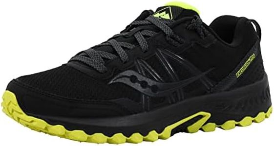 Saucony Men's Excursion TR14 Trail Running Shoe, Black/Slime, 10
