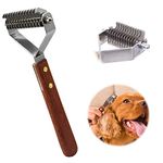 14-Blade Coat King Rake Pet Undercoat Rake,Professional Pet Dematting Comb Grooming Stripping Tool for Dogs and Cats (6.2cm)