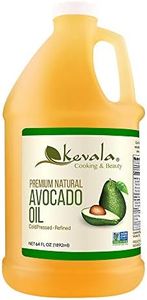 Kevala Avocado Oil – 64 fl oz – 1/2 gallon – Cold Pressed – Fresh Avocados – Vegetable Oil for Cooking – High Smoke Point – For Frying and Baking