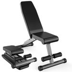 Finer Form 5-in-1 Weight Bench, Adjustable & Foldable for Bench Press, Strength Training and Full Body Workout. Perfect for Dumbbell Sets or an Adjustable Dumbbell Set in Your Home Gym.