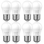 A15 LED Bulb 40 Watt Equivalent, ProPOW 5W LED Light Bulbs, 2700K Soft White Energy Saving Low Watt Light Bulbs,E26 Ceiling Fan Light Bulb for Home Bedroom(8-Pack)