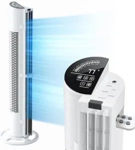 U ULTTY Tower Fan for Bedroom, 30ft/s Velocity Quiet Floor Fan, Oscillating Fans for Indoors with 6 Speeds, 4 Modes, 15H Timer,Remote, Standing Fans, 40 inch Bladeless Fan for Home, Living Room, White