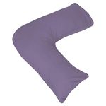 AmigoZone Orthopaedic-Luxury V Shaped Pillow Nursing, Pregnency, Back Support With Free Pillow Case (Lilac)