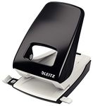 Leitz Hole Punch, 40 Sheets, Guide Bar with Format Markings, Metal, NeXXt Range, 51380095 - Black