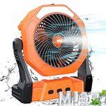 Portable Misting Fan, 8-Inch 10000mAh Rechargeable Battery Operated Fan, Personal Desk Fan with 250mL Water Tank & LED Lantern, Cooling Mist Fan for Home Desk, Patio, Camping, Outdoor&Indoor Use