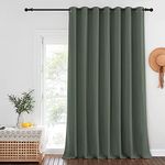 NICETOWN Room Darkening Curtain for Sliding Glass Door, Grommet Energy Saving Sound Reducing Room Divider Drape Thermal Insulated for Living Room/Garage, Dark Mallard, W100 x L120, 1 Piece