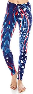 Always Women Printed Soft Leggings - Buttery Stretch American Flag Regular