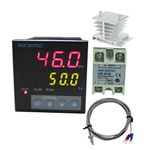 Inkbird PID Temperature Controller 100V 240V Thermostat ITC-106VH K Sensor White Heat Sink 40 DA SSR for Brewing Seedling Heater