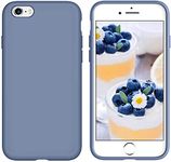 GUAGUA iPhone 6s Plus Case iPhone 6 Plus Case Liquid Silicone Soft Gel Rubber Slim Thin Microfiber Lining Cushion Texture Shockproof Protective Phone Cases for iPhone 6 Plus/6s Plus Lavender Gray