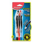 Maped Visio Pen Left Handed, Black/Blue/Red, Pack of 3 (224324)