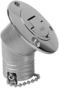 1-1/2"(38mm) Gas Boat Deck Fill/Filler with Keyless Cap Fit for Boat Yacht Caravan, 316 Stainless Steel