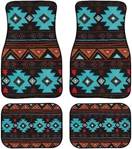 ZFRXIGN Native American Car Floor Mats Southwestern Car Accessories SUV Trunk Front & Rear Foot Pads for Women Men Car Decorative Boho Tribal Navajo