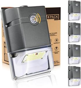 HiBay 35W Dusk to Dawn LED Wall Pack Lights, Outdoor Porch Wall Light with Photocell Sensor, 5000K Daylight 4750LM Eqv.150-250W HPS/HID, IP65 Outside Security Lighting -4 Pack