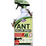 Aviro Ant Killer (1 Litre) - Fast Acting Ant Killer Spray For Indoor And Outdoor Use. Approved For Use On Ants Nests. Professional Strength Ant Stop For Immediate Control And Long Lasting Prevention