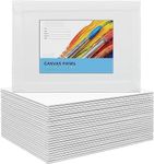 ArtRIght Canvases for Painting Blank White Canvas Boards - 100% Cotton Art Panels Pack of 6 (4"x6")