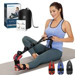 comness Foot and Calf Stretcher-Stretching Strap For Plantar Fasciitis , Heel Spurs, Foot Drop, Achilles Tendonitis & Hamstring. Yoga Foot & Leg Stretch Strap. (Red)