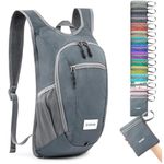 G4Free 10L Hiking Backpack Lightweight Packable Hiking Daypack Small Travel Outdoor Foldable Shoulder Bag(Dark Grey)