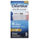 Clearblue Early Digital Pregnancy Test, Early Detection at Home Pregnancy Test, 5 Ct